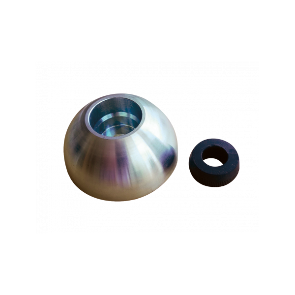 Sphère d'ancrage magnétique acier avec bague - ref:MSRF