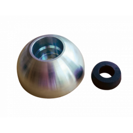 Sphère d'ancrage magnétique acier avec bague