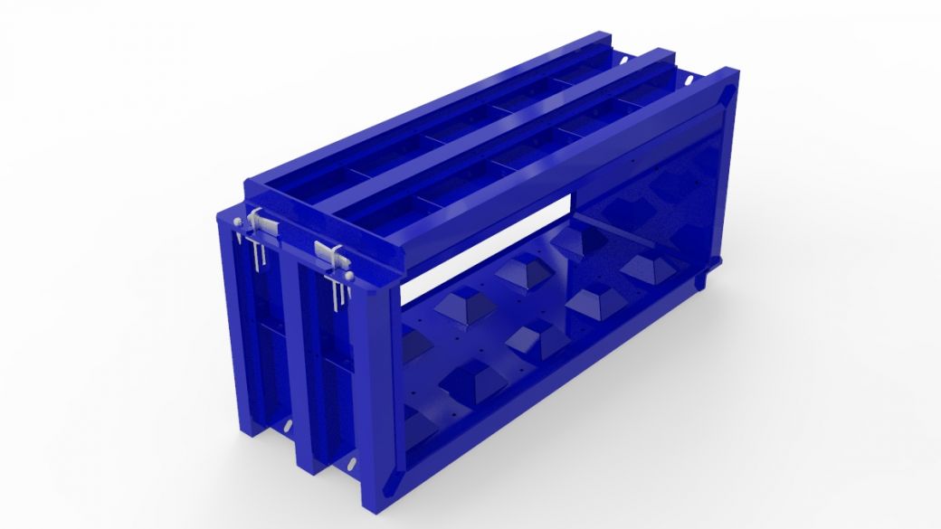 Moule pour blocs plats 150 x 60 x 60