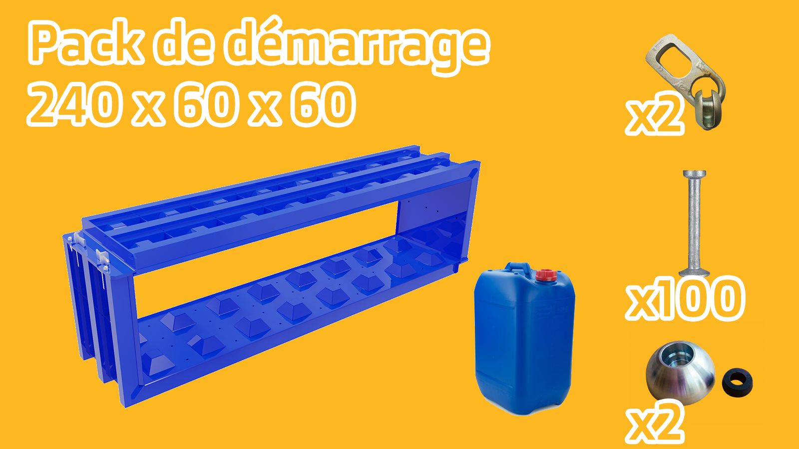 Pack moule 240x60x60