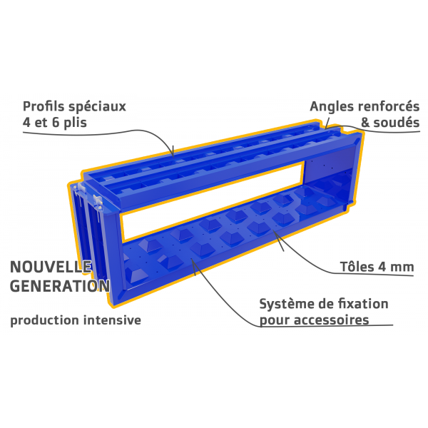 Moule pour bloc 240x60x60